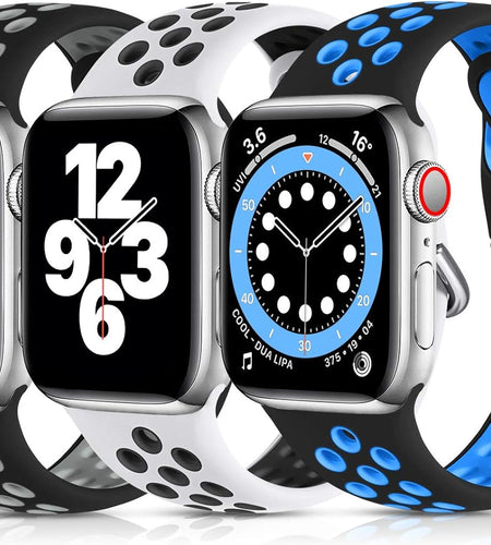 3 Pack Sport Bands Compatible with Apple Watch Band 44Mm 46Mm 45Mm 42Mm 49Mm Men Women,Soft Silicone Breathable Band for Iwatch SE Ultra 3 2 for Iwatch Series 11 10 9 8 7 6 5 4 3 2 1
