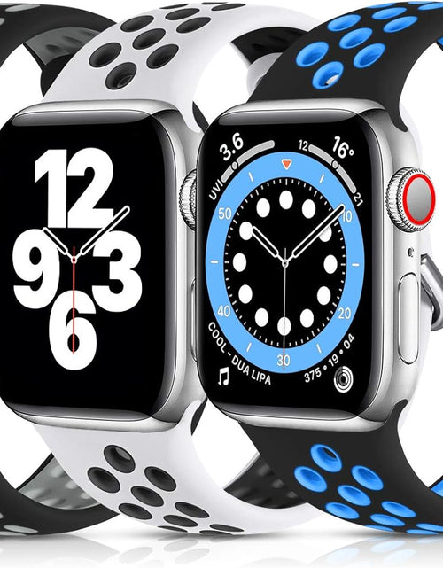 Load image into Gallery viewer, 3 Pack Sport Bands Compatible with Apple Watch Band 44Mm 46Mm 45Mm 42Mm 49Mm Men Women,Soft Silicone Breathable Band for Iwatch SE Ultra 3 2 for Iwatch Series 11 10 9 8 7 6 5 4 3 2 1
