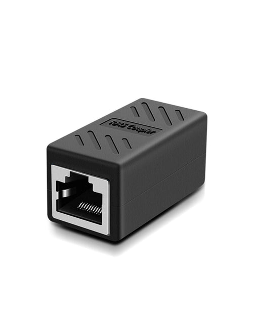 Load image into Gallery viewer, RJ45 Coupler, Ethernet Connectors, Shielded In-Line Coupler for Cat7/Cat6/Cat5E/Cat5 Ethernet Cable Extender Connector - Female to Female (Black-20 Pack)
