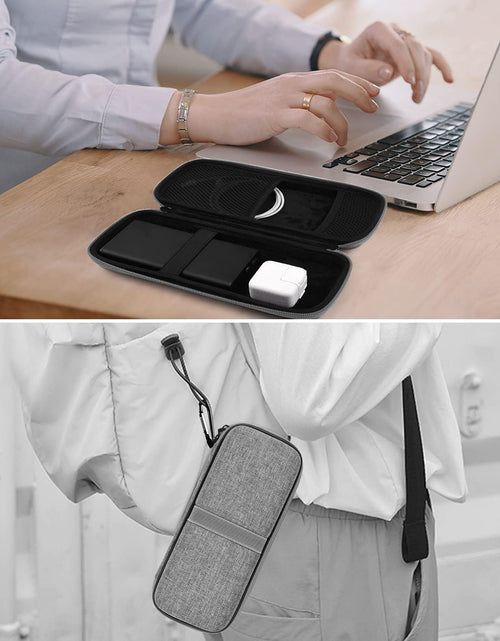 Load image into Gallery viewer, Powerbank Hard Travel Case Compatible RAV Power 26800/20100/20000Mah, Anker Power Core 26800Mah/ Powercore +26800Mah, ROMOSS 30000Mah, Miady Charger, Ekrist, Lab599 Tx500 Radio(Light Grey)

