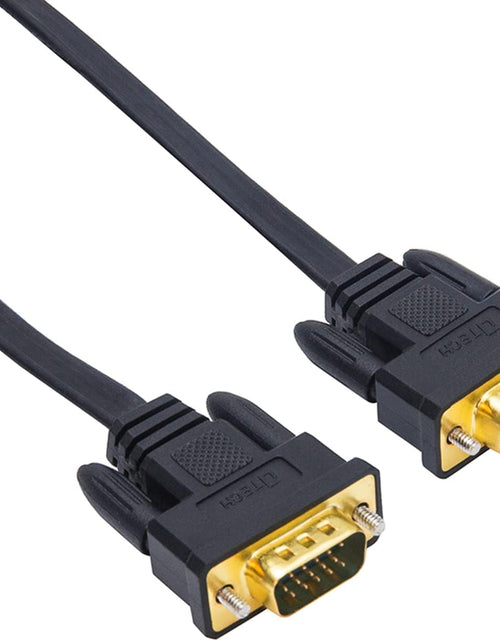 Load image into Gallery viewer, 65Ft Extra Long VGA to VGA Cable for Computer Monitor 15 Pin Male to Male Flat VGA Cord Full HD Video (20 Meter, Black)

