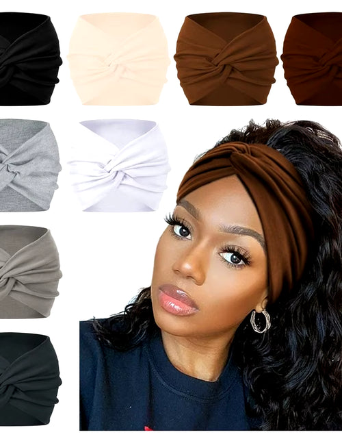 Load image into Gallery viewer, Hair Accessories Twisted Extra Large Thick Wide Headbands Turban Workout Headband Head Wraps for Women
