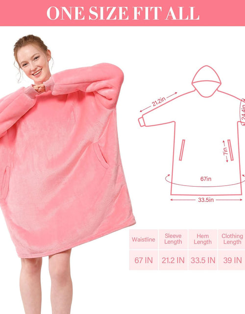 Load image into Gallery viewer, Blanket Hoodie,Oversized Wearable Sherpa Fleece Blanket Sweatshirt,Super Soft Warm Cozy with Giant Pocket,Gifts for Women Men Adults Teenagers Kids, One Size Fits All
