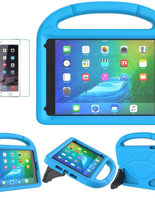 Load image into Gallery viewer, Ipad Mini 5/4/3/2/1 Case for Kids, Durable Shockproof Protective Handle Bumper Stand Cover with 2*Screen Protectors for 7.9 Inch Apple Ipad Mini 5Th/4Th/3Rd/2Nd/1St Generation, Blue
