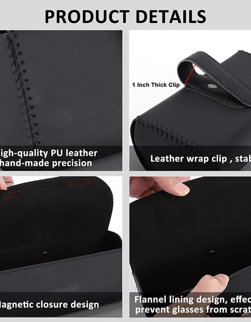 Load image into Gallery viewer, Sunglasses Holder for Car Sun Visor, Auto Eyeglasses Organizer Box, Vehicle Visor Accessories Glasses Protective Storage Case for Woman Man
