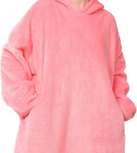 Blanket Hoodie,Oversized Wearable Sherpa Fleece Blanket Sweatshirt,Super Soft Warm Cozy with Giant Pocket,Gifts for Women Men Adults Teenagers Kids, One Size Fits All