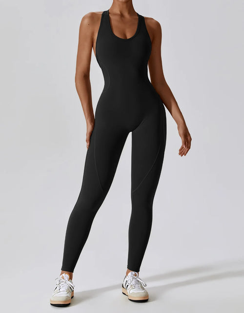 Load image into Gallery viewer, Yoga Jumpsuit Fitness Sports Overalls Gym Clothing Set Yoga Wear Pilates Workout Clothes for Women Outfit Push-Up Activewear

