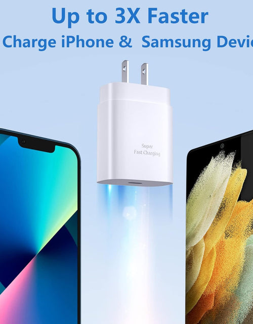 Load image into Gallery viewer, USB C Charger Block,  25W Super Fast Charger Type C Charging Block Compatible Iphone 15/14/13 Pro/12 Mini/11 Pro Max/Xs/Xr/Se/Ipad Pro, Samsung S23/S22 Ultra/S21 Plus/S20 FE-3 Pack White
