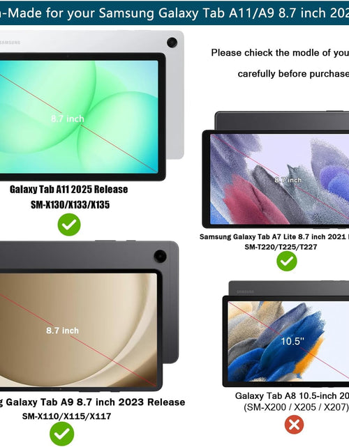 Load image into Gallery viewer, Kids Case for Samsung Galaxy Tab A7 Lite 8.7 Inch 2021(Sm-T220/T225),Tab A7 Lite Case with Built-In Screen Protector, Shockproof Handle Stand Kids Case for Samsung Galaxy Tab A7 Lite 2021 - Blue
