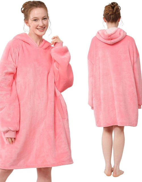 Load image into Gallery viewer, Blanket Hoodie,Oversized Wearable Sherpa Fleece Blanket Sweatshirt,Super Soft Warm Cozy with Giant Pocket,Gifts for Women Men Adults Teenagers Kids, One Size Fits All
