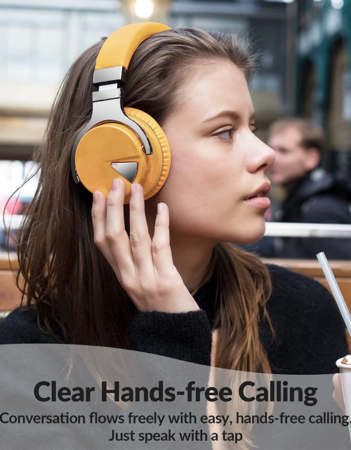 Load image into Gallery viewer, E7 Active Noise Cancelling Headphones Bluetooth Headphones with Microphone Deep Bass Wireless Headphones over Ear, Comfortable Protein Earpads, 30 Hours Playtime for Travel/Work, Yellow
