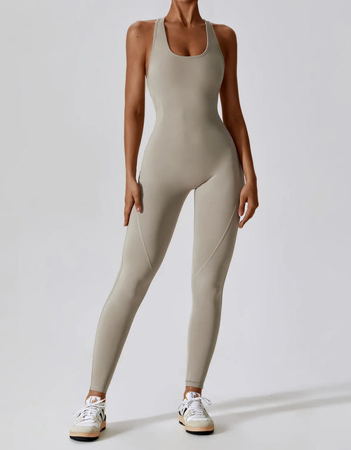 Load image into Gallery viewer, Yoga Jumpsuit Fitness Sports Overalls Gym Clothing Set Yoga Wear Pilates Workout Clothes for Women Outfit Push-Up Activewear
