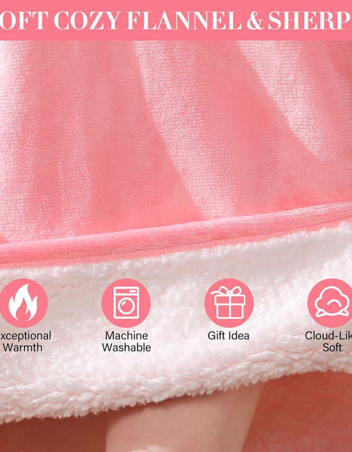 Load image into Gallery viewer, Blanket Hoodie,Oversized Wearable Sherpa Fleece Blanket Sweatshirt,Super Soft Warm Cozy with Giant Pocket,Gifts for Women Men Adults Teenagers Kids, One Size Fits All
