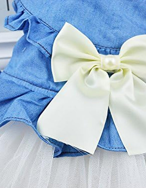 Load image into Gallery viewer, Dog Dress Cowboy Bow Jumpsuits Pets Party Clothes for Puppy Cat Lace Skirt Mesh Princess Tutu Dresses
