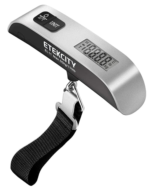 Load image into Gallery viewer, Luggage Scale, Digital Portable Handheld Suitcase Weight for Travel with Rubber Paint, Temperature Sensor, 110 Pounds, Battery Included

