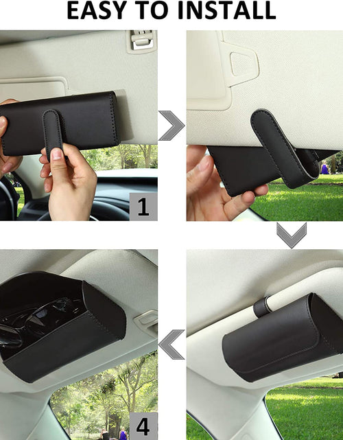 Load image into Gallery viewer, Sunglasses Holder for Car Sun Visor, Auto Eyeglasses Organizer Box, Vehicle Visor Accessories Glasses Protective Storage Case for Woman Man
