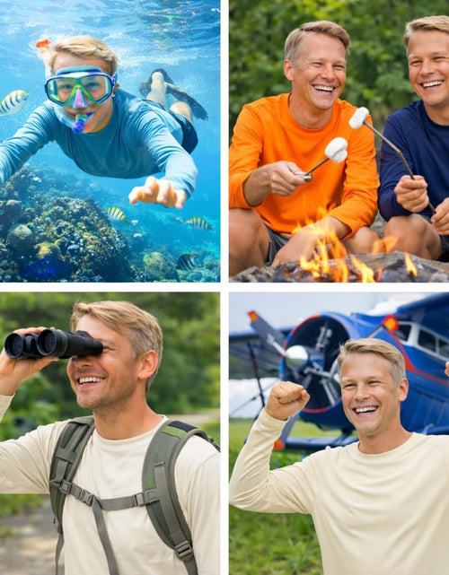 Load image into Gallery viewer, Swim Shirts for Men UPF50+ Sun Protection Shirts Mens Long Sleeve Mens Rash Guard
