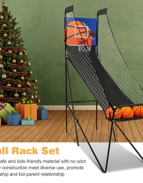 Load image into Gallery viewer, Foldable Single Shot Basketball Arcade Game with Electronic Scorer and Basketballs
