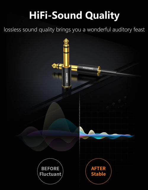 Load image into Gallery viewer, 1/4 Inch Male to 3.5Mm Female Stereo Audio Jack Pure Copper Adapter for Headphone, Amp, 2 Pack-Black
