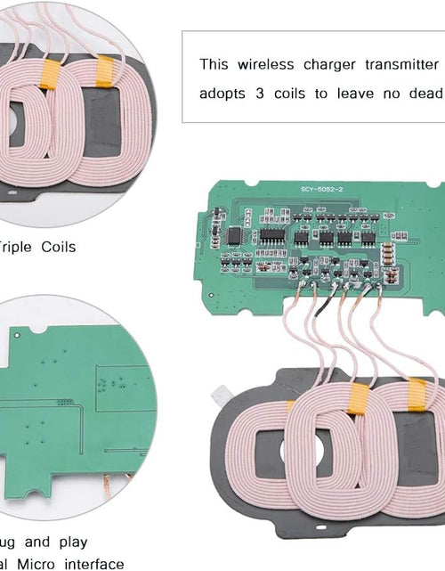 Load image into Gallery viewer, 5W Wireless Charger Transmitter Module - Adopts 3 Coils - Built-In Short-Circuit Protection, Over-Voltage Protection - Wide Compatibility - DIY Wireless Charger Parts …
