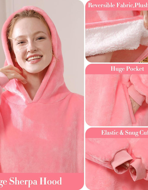 Load image into Gallery viewer, Blanket Hoodie,Oversized Wearable Sherpa Fleece Blanket Sweatshirt,Super Soft Warm Cozy with Giant Pocket,Gifts for Women Men Adults Teenagers Kids, One Size Fits All

