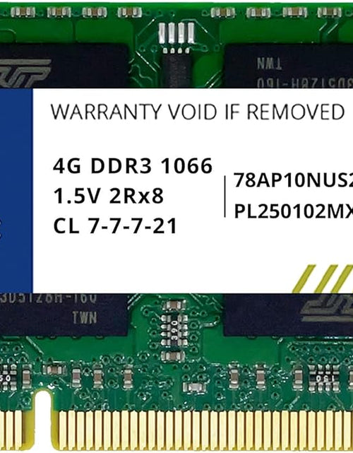 Load image into Gallery viewer, 4GB Compatible for Apple DDR3 1067Mhz / 1066Mhz PC3-8500 CL7 Dual Rank for Mac Book, Mac Book Pro, Imac, Mac Mini (Late 2008, Early/Mid/Late 2009, Mid 2010) SODIMM Memory MAC RAM Upgrade
