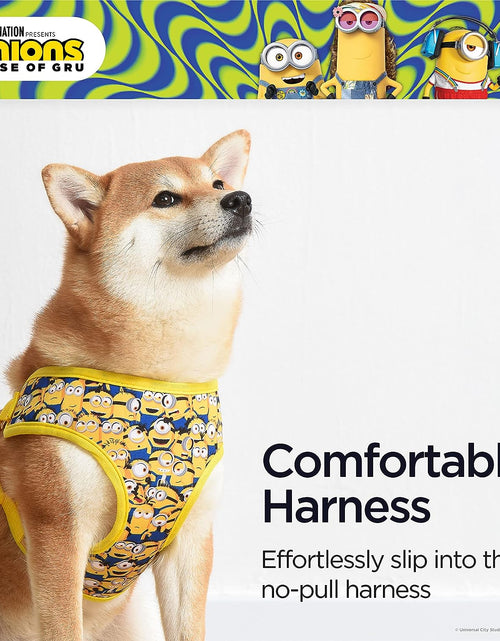 Load image into Gallery viewer, Dog Harness, Medium, Yellow, More than a Minion | Comfortable Mesh No-Pull Dog Harness| Gifts for  Fans and Their Pets | Officially Licensed Pet Product from Universal Studios
