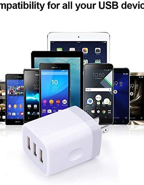 Load image into Gallery viewer, USB Charging Plug, Wall Charger Adapter,  3Pack Universal Travel 3.1A 3Muti Port Fast Charging Block Compatible with Iphone 15 14 13 12 SE 11 Xs Pro,Samsung Galaxy S23 S22 S21 S20 Ultra, Google
